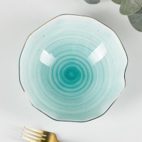 Салатник фарфоровый Доляна &laquo;Млечный путь&raquo;, 700 мл, d=17,5 см, цвет бирюзовый