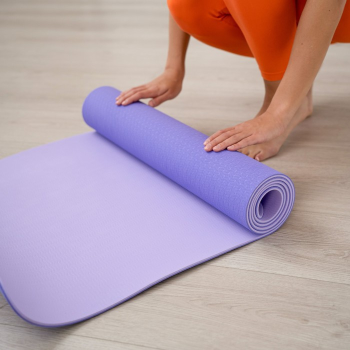 Коврик для йоги Sangh, 183&times;61&times;0,6 см, цвет сиреневый