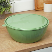 Набор пластиковых салатников с крышками &laquo;Bono&raquo;, 3 шт: 5 л, 2,8 л, 1,7 л, цвет микс