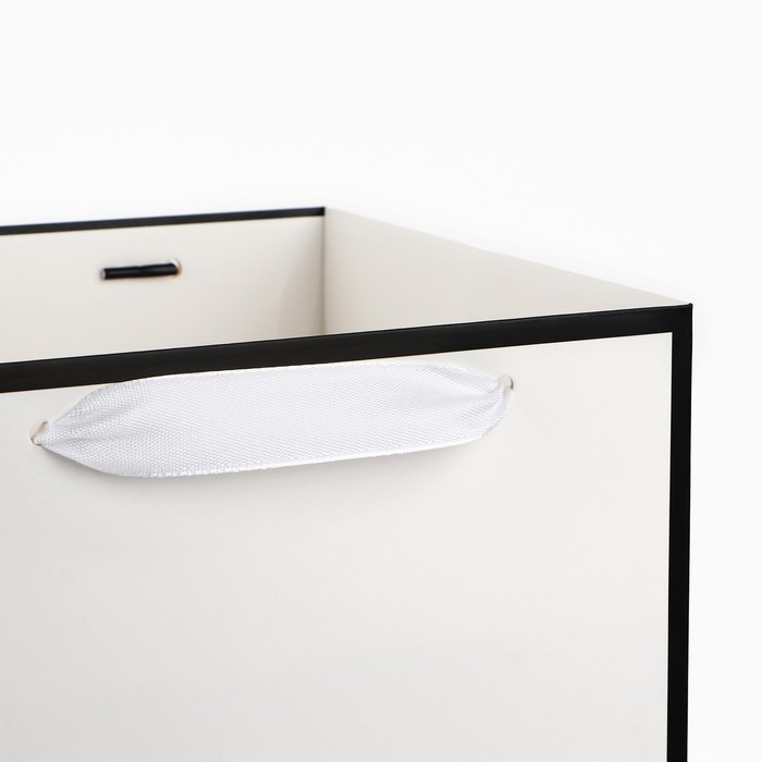 Переноска для цветов с вкладышем для фиксации, &laquo;Счастье&raquo;, белый, 35 х 20 х 20 см