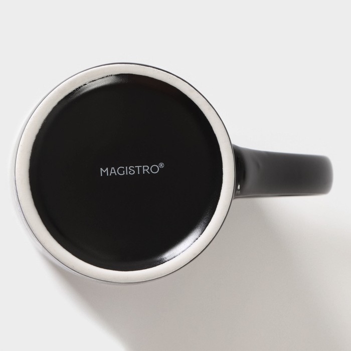 Кружка фарфоровая Magistro &laquo;Мандала&raquo;, 380 мл, фиолетовый узор