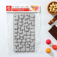 Форма для мармелада Доляна &laquo;Ферма&raquo;, силикон, 23&times;12,5&times;1 см, 53 ячейки, цвет МИКС