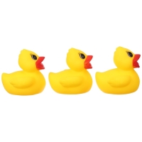 Набор резиновых игрушек для ванны &laquo;Уточки&raquo;, 6,5 см, с пищалкой, 3 шт., Крошка Я
