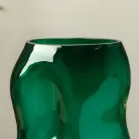 Ваза стекло настольная "Шерил" 27х16 см, зелёный