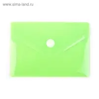 Папка-конверт на кнопке, А7, 180 мкм, Calligrata рифлёная, флуоресцентная, МИКС