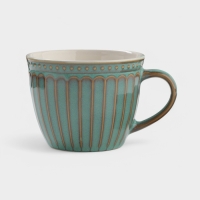 Чайная пара Доляна "Винтаж" 250 мл блюдце 15х2 см, кружка 11,5х9х7 см, цвет синий