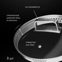 Набор кастрюль с крышками Loretto-06S