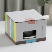 Набор керамический чайный с ложкой &laquo;Ботаника&raquo;, 2 предмета: чашка 200 мл, блюдце, цвет МИКС