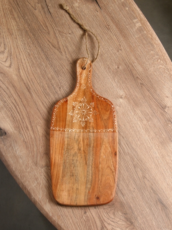 Доска разделочная прямоугольная "Пряник" дерево манго 41х18 см