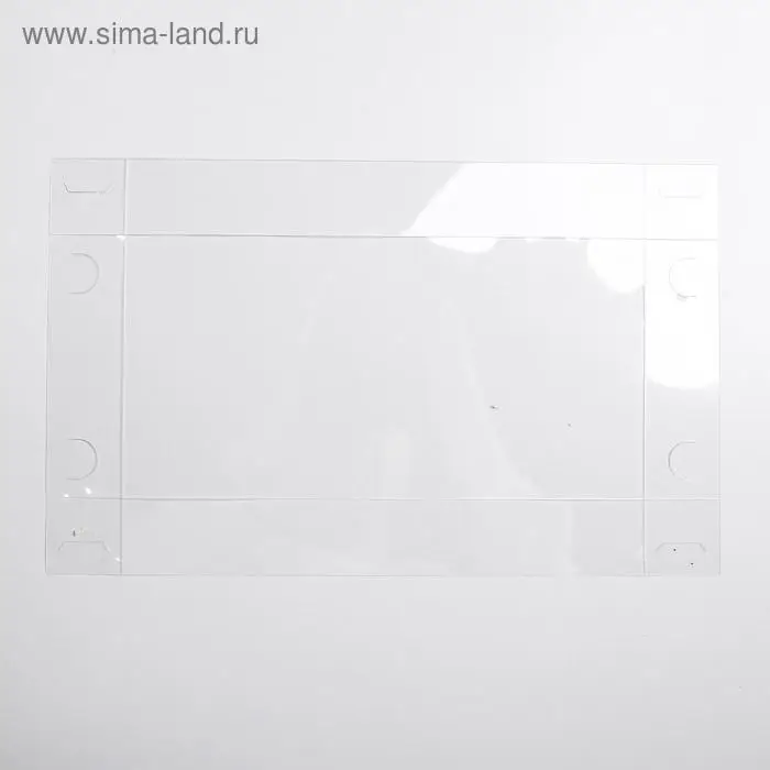 Коробка для кондитерских изделий с PVC крышкой &laquo;Снежинки&raquo;, 10.5 х 21 х 3 см