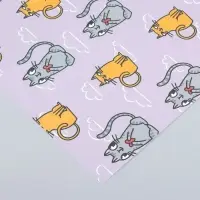 Бумага для скрапбукинга "Котики" плотность 180 гр 30,5х32 см