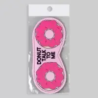 Маска для сна &laquo;Пончики&raquo; 19.5&times;8.5 см, резинка одинарная, розовая