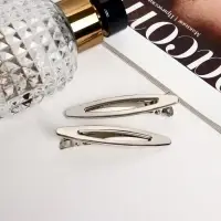 Зажим для волос "Кимберли" (набор 2 шт) 6 см, серебро