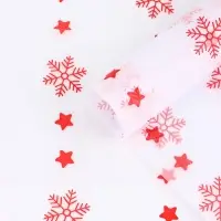 Бумага упаковочная тишью "Снежинки со звездами", 50 х 66 см