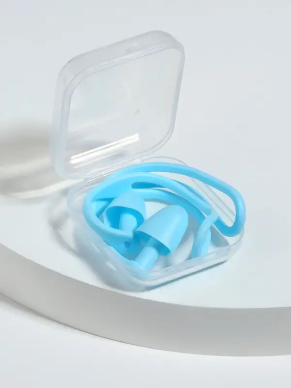 Беруши, 10&times;1.3 см, в футляре, пара, силиконовые, голубой