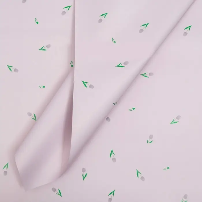 Пленка флористическая, &laquo;Поля тюльпанов&raquo; 65 мкм, пудра темная 58&times;58 см