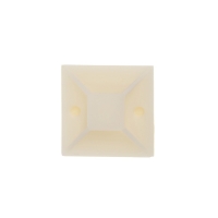 Площадка под хомут-стяжку ТУНДРА, 40х40 мм, цвет белый, 25 шт