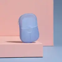 Мыло листовое, в пластинах, 18 (&plusmn; 2) шт., в футляре, голубое