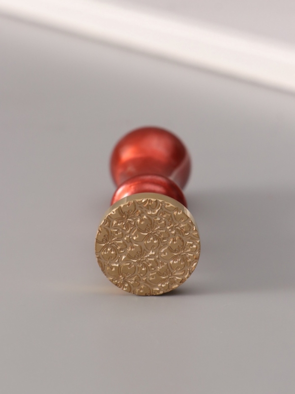 Печать для сургуча с пластиковой ручкой "Цветочки" 6,3х2,5х2,5 см