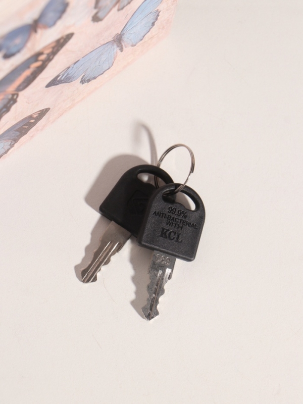 Сейф-книга дерево кожзам "Синие бабочки" 21х13х5 см