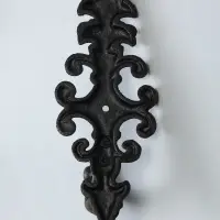 Крючок декоративный чугун "Цветочный вензель" 8х7,5х21 см