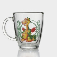 Кружка &laquo;Дракоша&raquo;, стеклянная, 350 мл