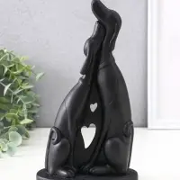 Фигура "Пара собачек" 23 см, черный