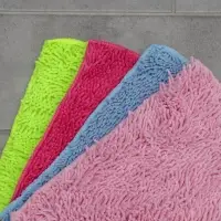 Насадка для швабры с зажимом-бабочкой, микрофибра, тонкая букля, 30&times;20 см, цвет МИКС