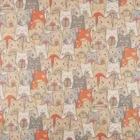 Бумага упаковочная крафтовая &laquo;Котики с подарками&raquo;, 1 лист, 70 х 100 см