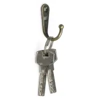 Крючок мебельный ТУНДРА TKO023, однорожковый, цвет бронза