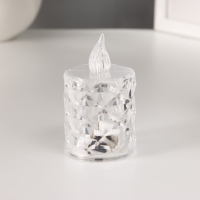 Светодиодная свеча, ночник LED RISALUX &laquo;Хрустальная&raquo;, 0.3 Вт, 4&times;4&times;6.5 см