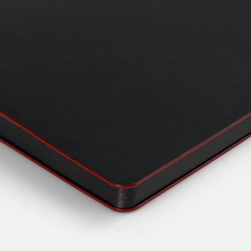 Ежедневник Trait, недатированный, черный с красным