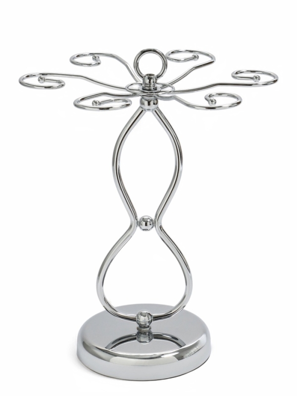 Подставка для бокалов, серебристая, на 6 бокалов