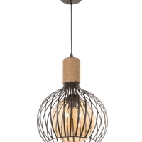 Светильник "Клубок" 1х40Вт Е27 черный 28х28х28см