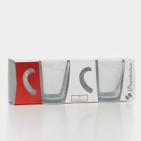 Кружки Paşabah&ccedil;e Basic, 340 мл, стекло, для чая и кофе, с ручкой, прозрачные, набор 2 шт