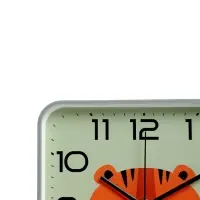 Часы настенные "Тигренок", детские, плавный ход,  19х19см, зеленые