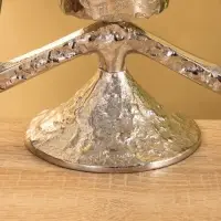 Подсвечник со стеклом "Звезда" алюминий  28х10,5х29,5 см