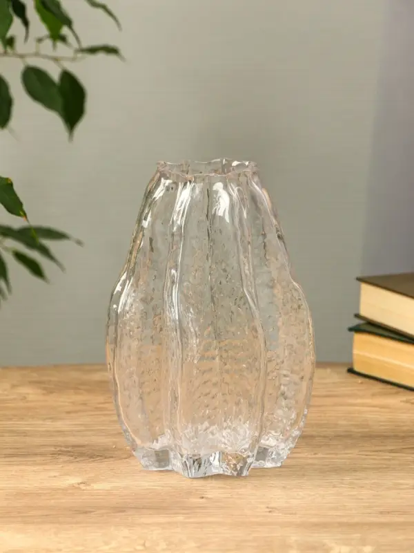 Ваза стекло настольная "Кэли" 21х12х6 см, прозрачный