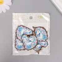 Декор для творчества дерево "Семья единорогов" 4х4,2х0,3 см