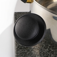 Крышка стеклянная для сковороды и кастрюли &laquo;Доляна&raquo;, d=30 см, нержавеющий обод, пластиковая ручка