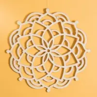 Панно " Мандала" МДФ, 40х40х1 см, цв. белый