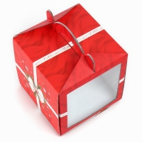 Коробка кондитерская с окном, сундук, &laquo;С Новым годом!&raquo;, 20 х 20 х 20 см,