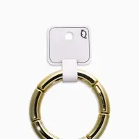 Браслет пластик на резинке "Стиль" гладкий, цвет золото