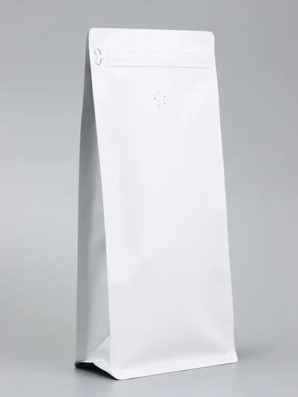 Пакет восьмишовный с отрывным замком, белый, матовый, 34&times;15 + 7.5 см