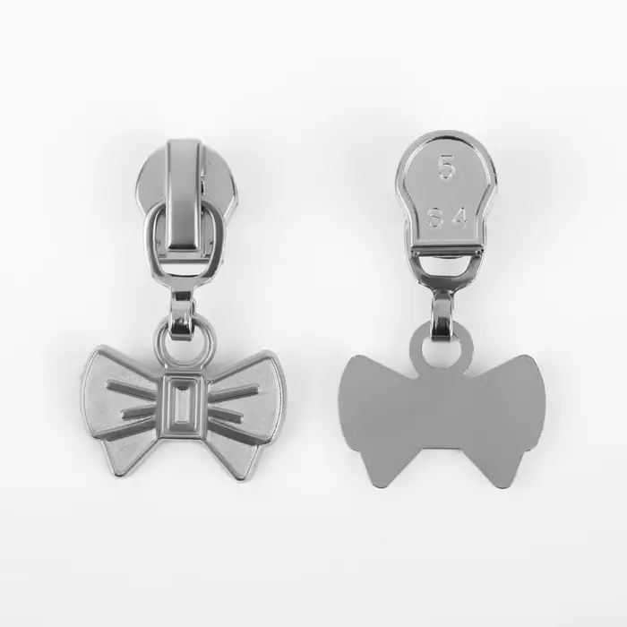 Бегунок для молнии &laquo;Спираль&raquo;, №5, &laquo;Бант&raquo;, 10 шт., цвет никель