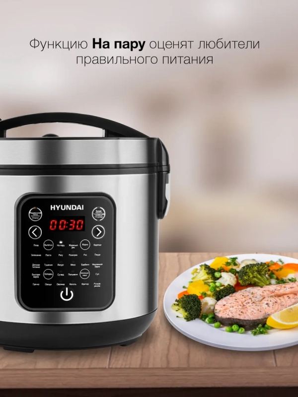 Мультиварка HYMC-2401 5л 900Вт серебристый