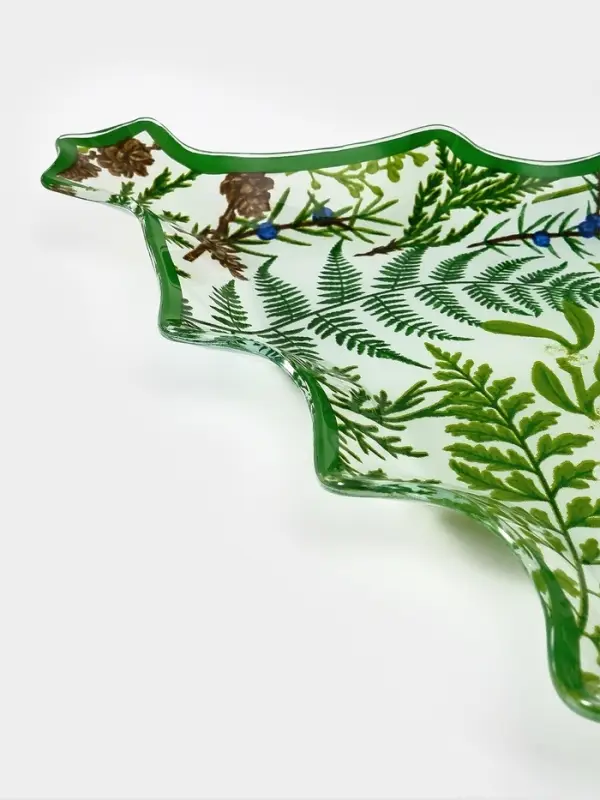 Блюдо сервировочное ёлочка "Еловые ветки" 24,5х24,7х2 см