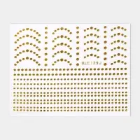 Наклейки для ногтей &laquo;Бусинка&raquo;, металлизированные, цвет золотистый