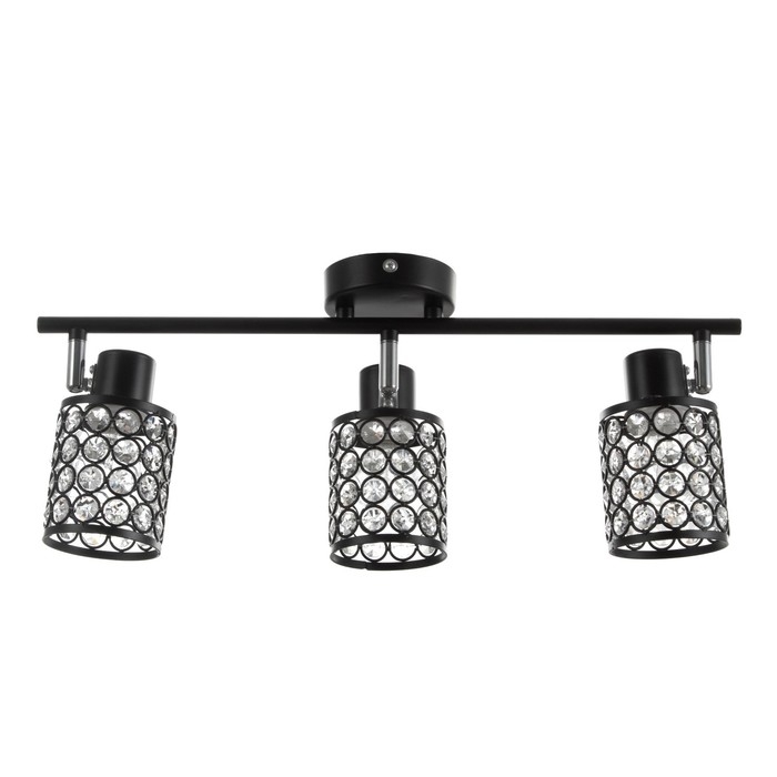Люстра "Моки" 3хЕ14 40Вт черный 56х19 см