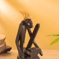 Сувенир "Абориген кузнец" дерево, 14х12х20 см